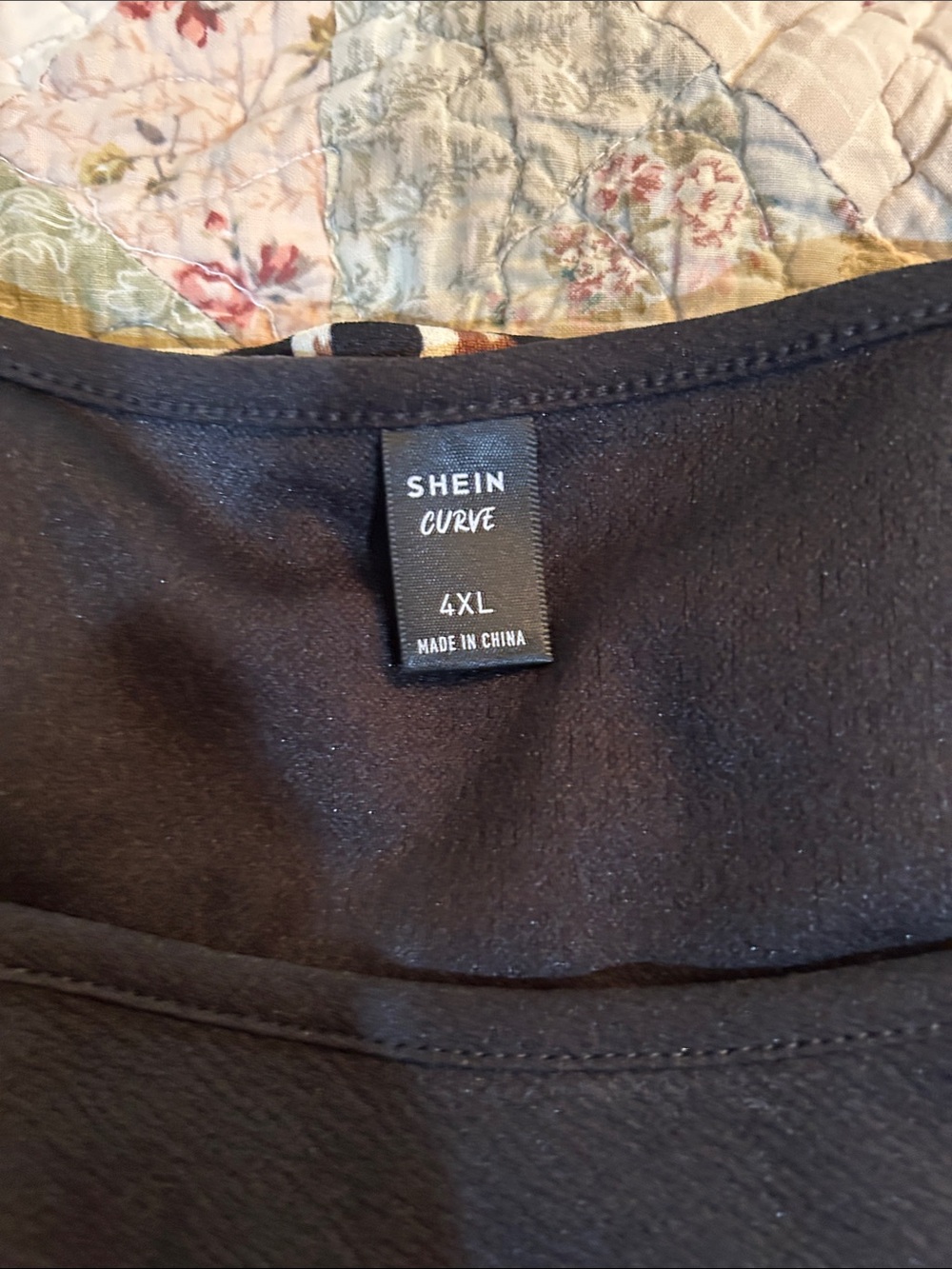 SHEIN Black Tunic with Leopard-Print Trim - Picture 3 of 3
